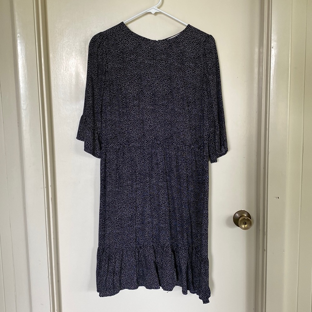 LOFT Dotted Ruffle Dress